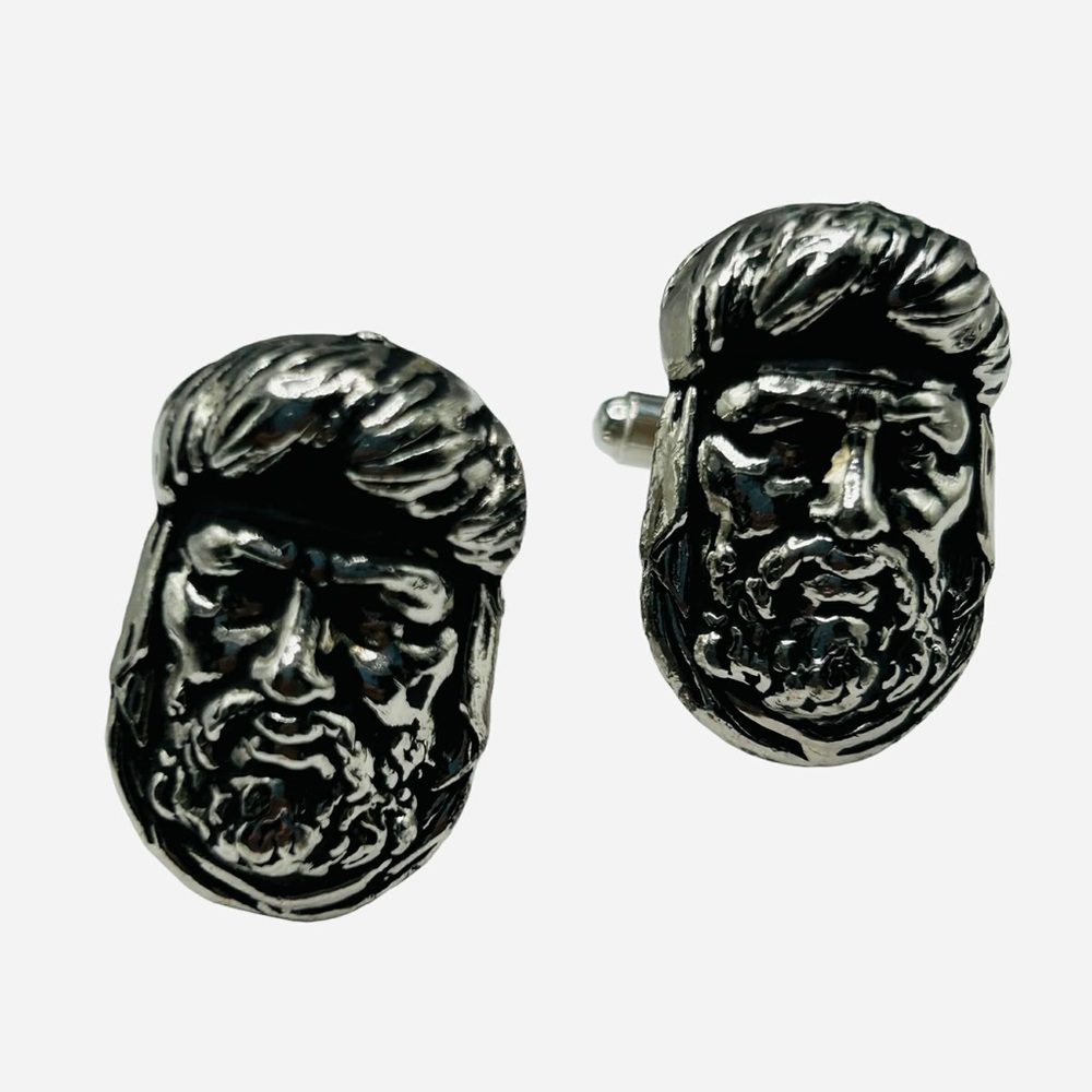 Vintage Bearded Warrior with Turban Cuff Links